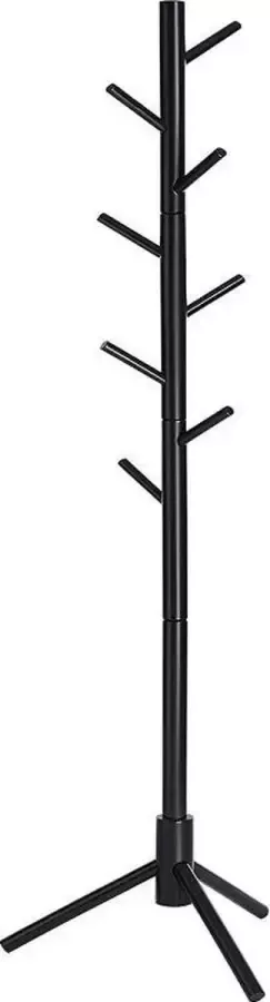 MAZAZU MIRA Home Kapstok Vrijstaande kapstok Industrieel Rubber hout Zwart 47x47x175