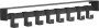 MAZAZU MIRA Home Kapstok met rails Industrieel zwart 8 verstelbare haken Variabel ophangen van jassen en hangers 50 cm breed Veelzijdige en speelse eyecatcher - Thumbnail 1