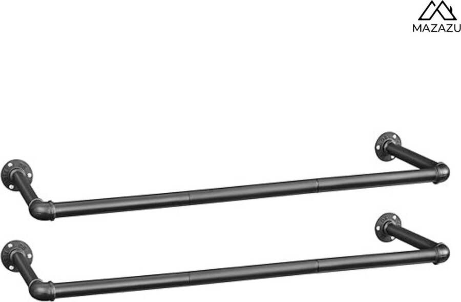 MAZAZU MIRA Home Kledingstangen Set Handig Kledingrek Ruimtebesparend 92x30x7 5 cm