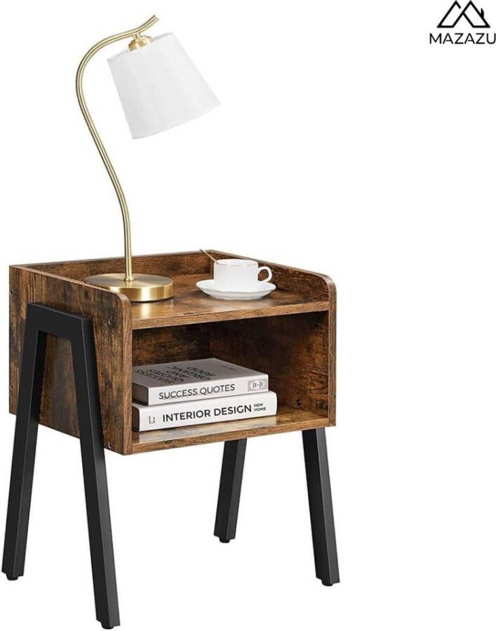 MAZAZU MIRA Home Nachtkastje Bijzettafel Sidetable Slaapkamer Woonkamer 46x35x52
