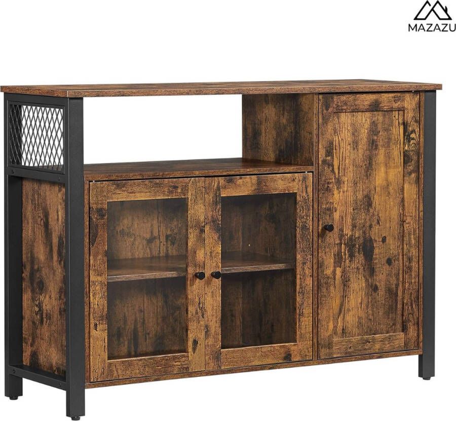 MAZAZU MIRA Home Opbergkast Dressoir Kast TV Meubel TV Kast Vintage 110x33x75