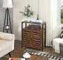 MAZAZU MIRA Home Vintage Woonkamerkast met 2 Deuren Stijlvolle Opbergruimte Metaal Hout 110x45x80 cm - Thumbnail 1