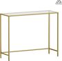 MAZAZU MIRA Home Dressoir Sidetable Console tafel Bijzettafel Wandtafel Woonkamertafel Goud Met glas 100x38x80cm - Thumbnail 2