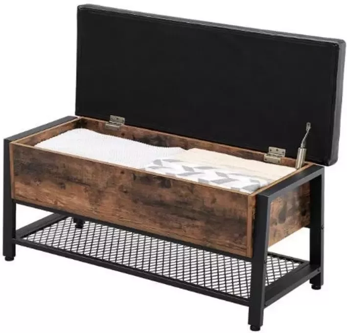 MAZAZU MIRA Schoenenrek Industrieel Opbergen Zwart Bruin