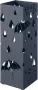 MAZAZU Parapluhouder met wateropvangbak Paraplubak Metaal Zwart 16 x 16 x 49 - Thumbnail 1
