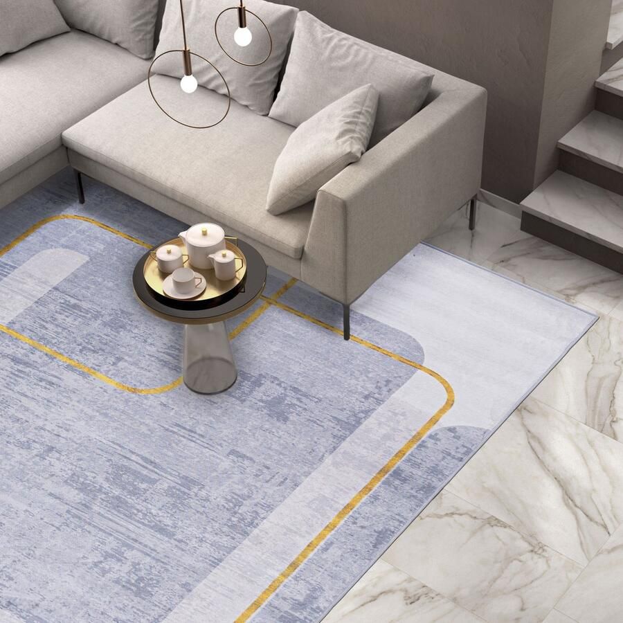 Mazovia Tapijt Beige Modern Abstract Modern Woonkamer Rechthoek Voeten Vloerverwarming OEKO-TEX Certificaat Crème 200 x 300 cm