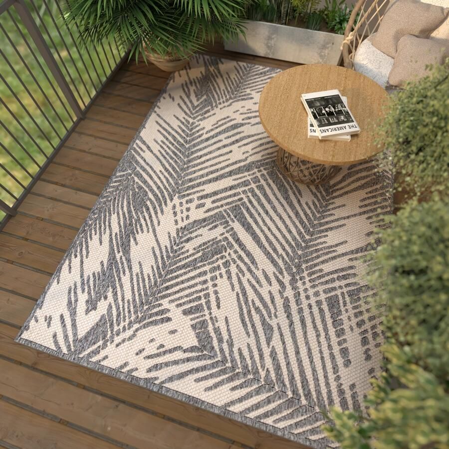 Mazovia Tapijt Beige Modern Bloemen en Planten Woonkamer Rechthoek Voeten Vloerverwarming OEKO-TEX Certificaat minimalistisch geometrisch Crème 120 x 170 cm