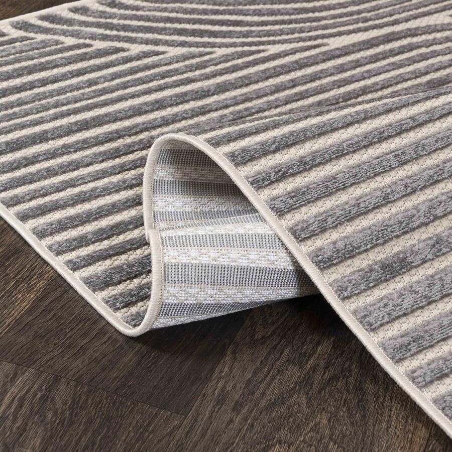 Mazovia Tapijt Grafiet Modern Figuren en Vormen Woonkamer Rechthoek Voeten Vloerverwarming OEKO-TEX Certificaat Grijs 240 x 350 cm