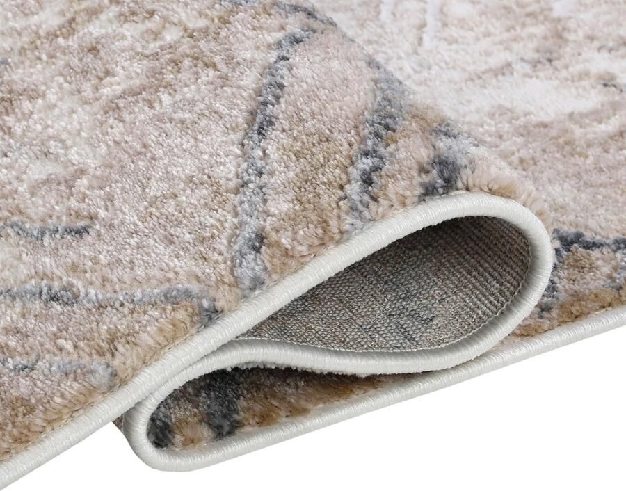 Mazovia Vloerkleed Beige Rechthoek Abstract Woonkamer Slaapkamer Eetkamer Kantoor Kortpolig Rechthoek OEKO-TEX� 160 x 230 Abstract