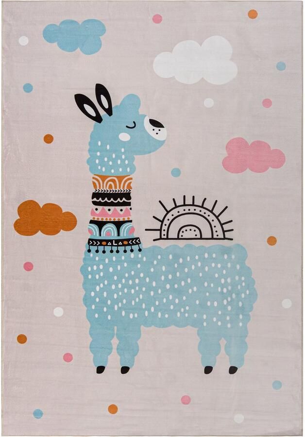 Mazovia Vloerkleed Beige Rechthoek Dieren Kinderkamer Kortpolig Rechthoek OEKO-TEX� 160 x 230 Dieren