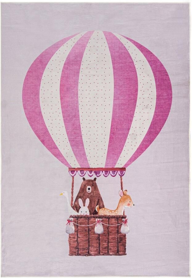 Mazovia Vloerkleed Beige Rechthoek Dieren Kinderkamer Kortpolig Rechthoek OEKO-TEX� 80 x 150 Dieren