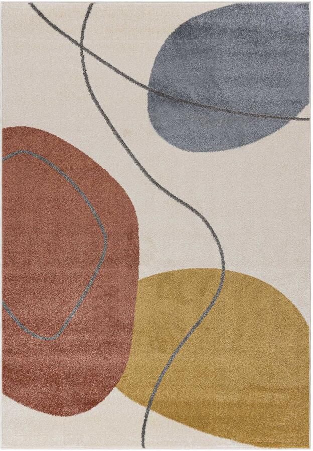 Mazovia Vloerkleed Beige Rechthoek Figuren en Vormen Woonkamer Slaapkamer Eetkamer Kantoor Kortpolig Rechthoek OEKO-TEX� 160 x 230 Figuren en Vormen