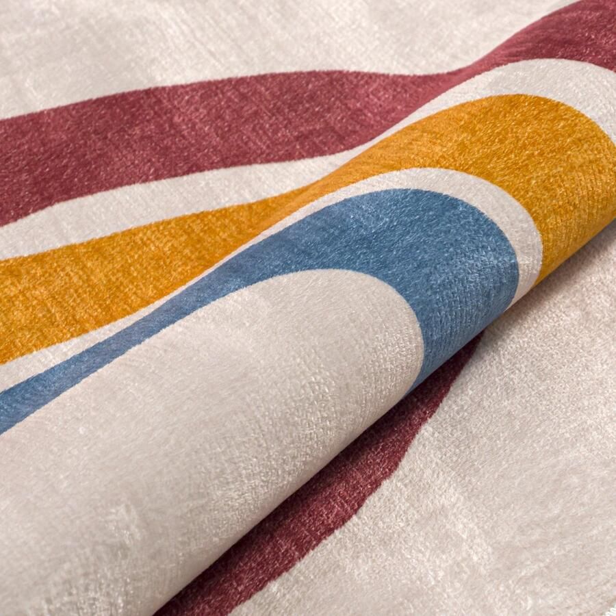 Mazovia Vloerkleed Beige Rond Kinderen Kinderkamer Kortpolig Rond OEKO-TEX� 100 x 100 Kinderen - Foto 2