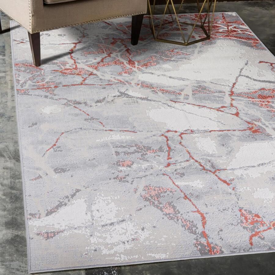 Mazovia Vloerkleed Grafiet Rechthoek Abstract Woonkamer Slaapkamer Eetkamer Kantoor Kortpolig Rechthoek OEKO-TEX� 200 x 300 Abstract