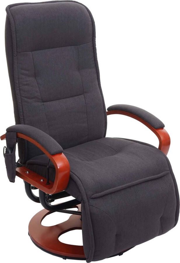 MCW ARLES II relaxfauteuil massagefauteuil MET massagestof -textiel ~ donkergrijs