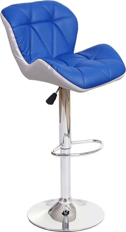 MCW Barkruk -A92 barkruk baliekruk in hoogte verstelbaar kunstleer ~ blauw