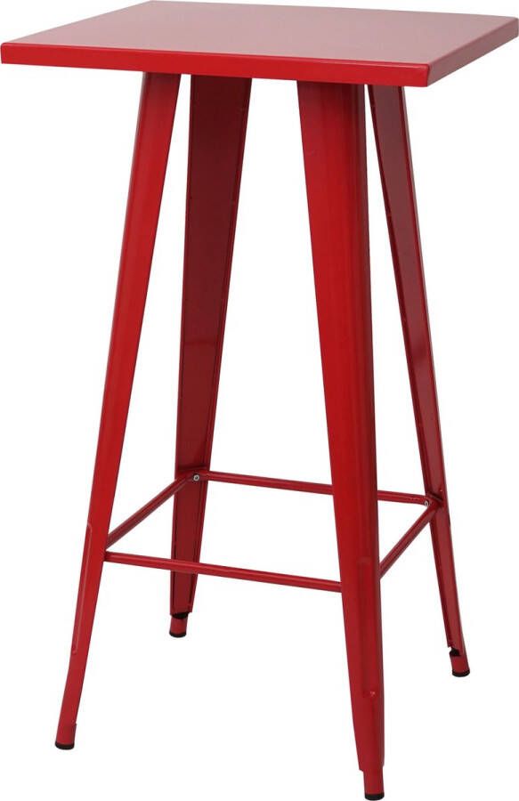 MCW Bartafel -A73 bistrotafel bartafel metaal industrieel ontwerp 105x60x60cm ~ rood