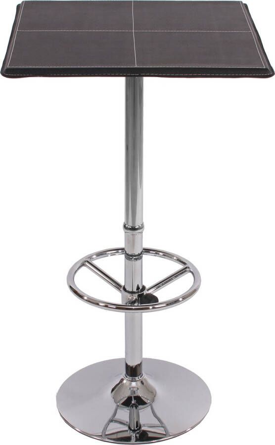 MCW Bartafel Bistrotafel Chicago met voetensteun vierkant 110x63x63cm MVG-gecertificeerd ~ zwart