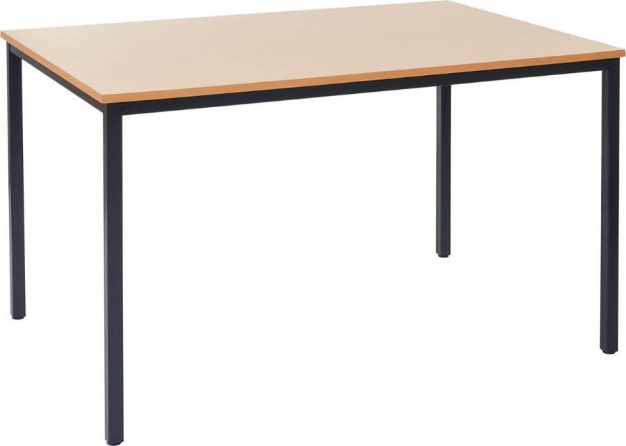 MCW Bureau Braila vergadertafel kantoortafel seminarietafel 120x80cm MDF ~ beuken look