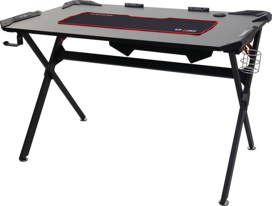 MCW Bureau -F11 computerbureau jeugdbureau gaming 120x75cm zwart