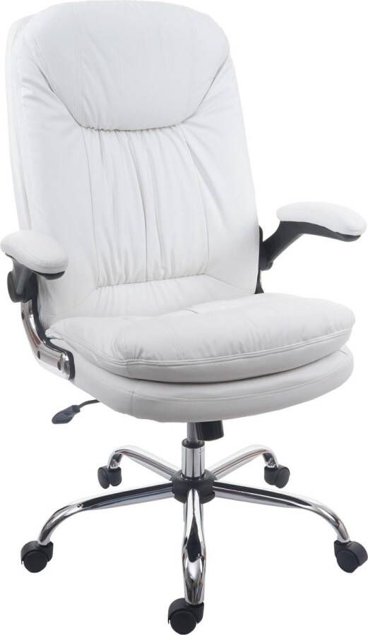 MCW Bureaustoel -F81 bureaustoel directiestoel draaistoel veerkern kunstleer ~ wit