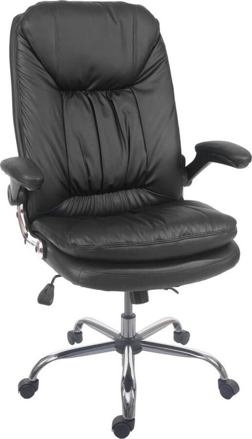 MCW Bureaustoel -F81 bureaustoel directiestoel draaistoel veerkern kunstleer ~ zwart