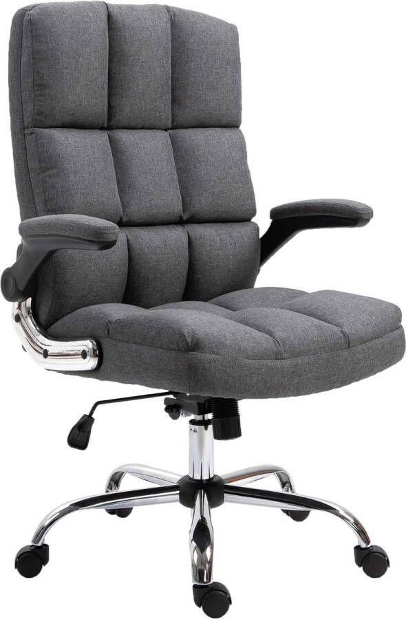 MCW Bureaustoel -J21 bureaustoel executive in hoogte verstelbaar ~ stof textiel donkergrijs