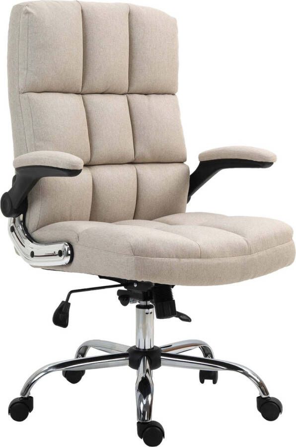 MCW Bureaustoel -J21 bureaustoel executive in hoogte verstelbaar ~ stof textiel lichtbruin