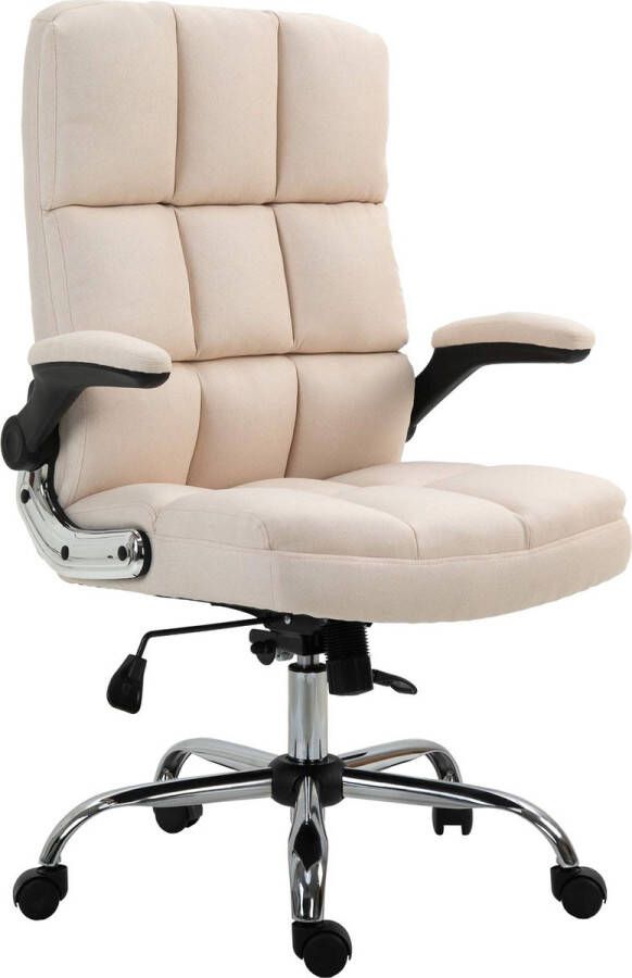 MCW Bureaustoel -J21 directie draaistoel bureaustoel in hoogte verstelbaar ~ stof textiel crème-beige