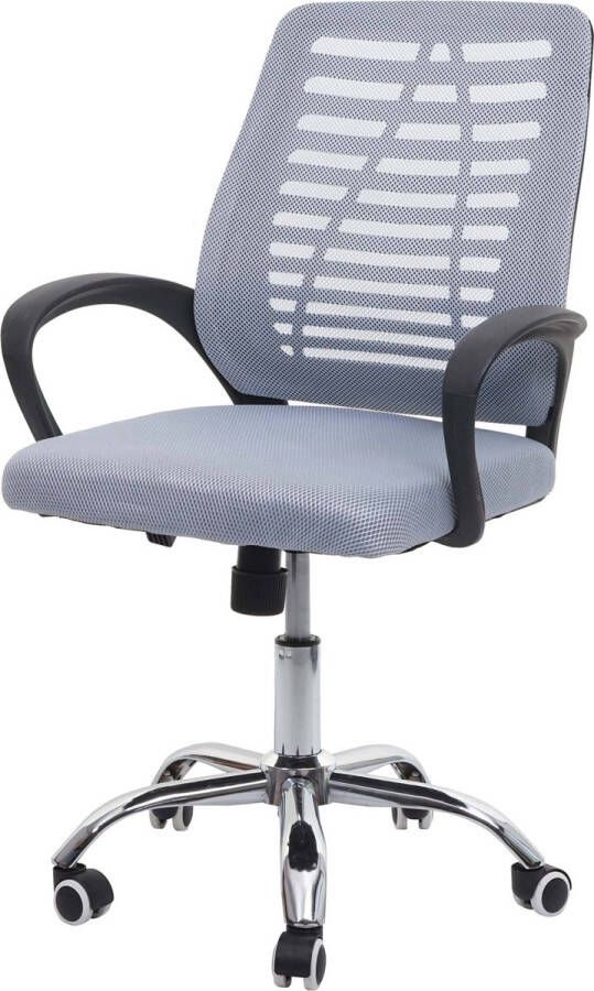 MCW Bureaustoel -L44 bureaustoel computerstoel ergonomische rugleuning netbespanning stof textiel ~ grijs