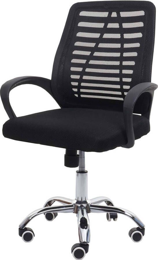 MCW Bureaustoel -L44 bureaustoel computerstoel ergonomische rugleuning netbespanning stof textiel ~ zwart