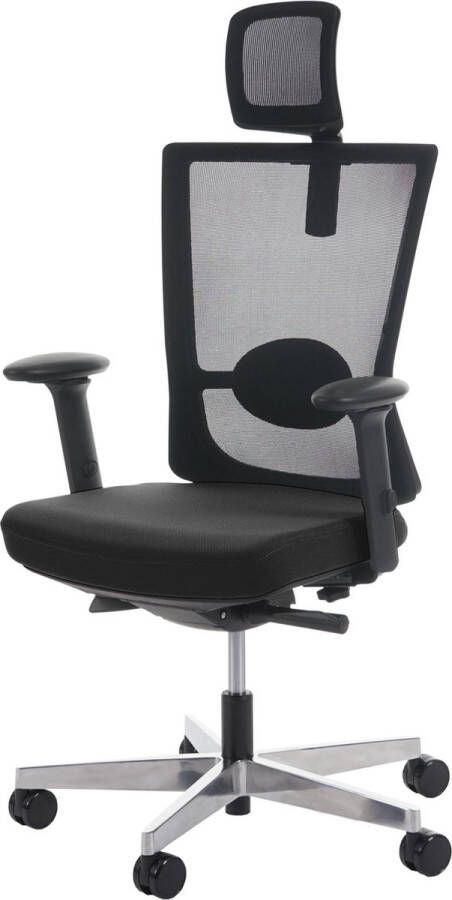 MCW Bureaustoel MERRYFAIR Forte bureaustoel verschuifbare ergonomische functie ~ zwart met hoofdsteun