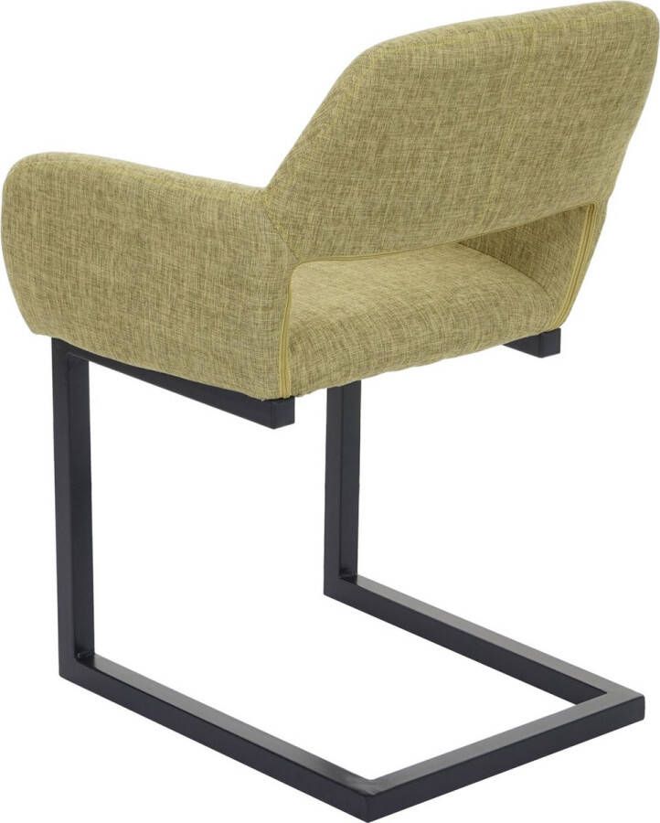 MCW Eetkamerstoel -A50 II sledestoel keukenstoel retro jaren 50 design ~ stof lichtgroen