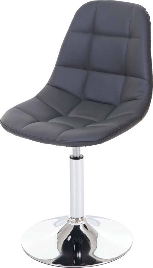 MCW Eetkamerstoel -A60 draaistoel retro jaren 50 design ~ kunstleer grijs voet chroom