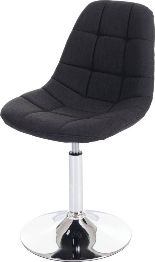 MCW Eetkamerstoel -A60 draaistoel retro jaren 50 design ~ stof textiel donkergrijs voet chroom