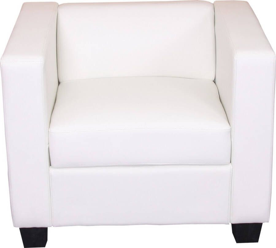 MCW Loungestoel Lille ~ kunstleer wit