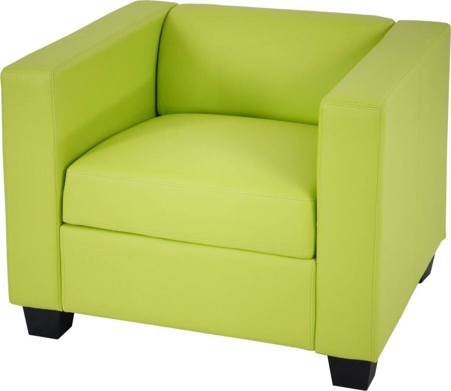MCW Lille-loungestoel ~ kunstleer lichtgroen