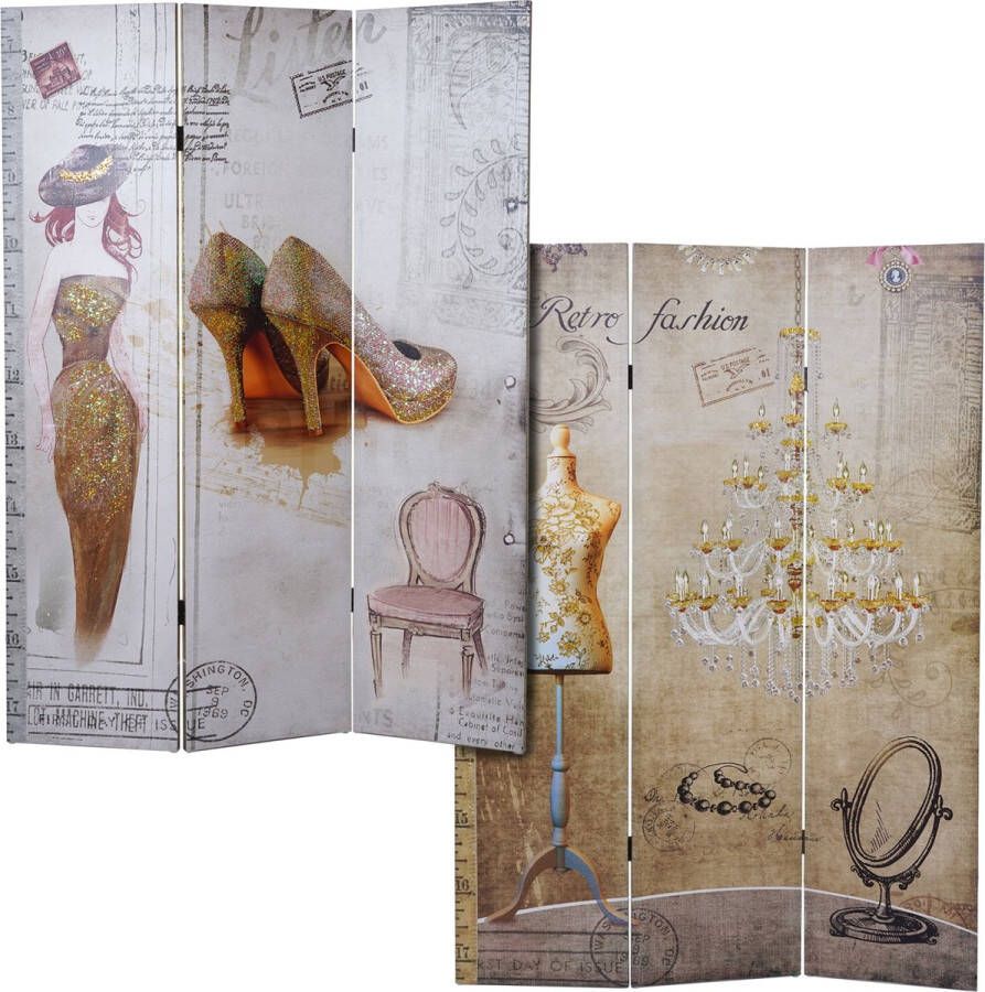 MCW Foto Paravent Vintage Room Divider Partition Glitter Retro Fashion MVG gecertificeerd ~ 180x120cm