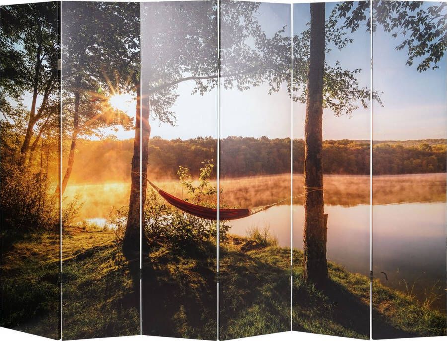MCW Fotoparavent met geluidsisolatie -L55 akoestisch kamerscherm scheidingswand privacyscherm MVG ~ 180x245cm Waldsee