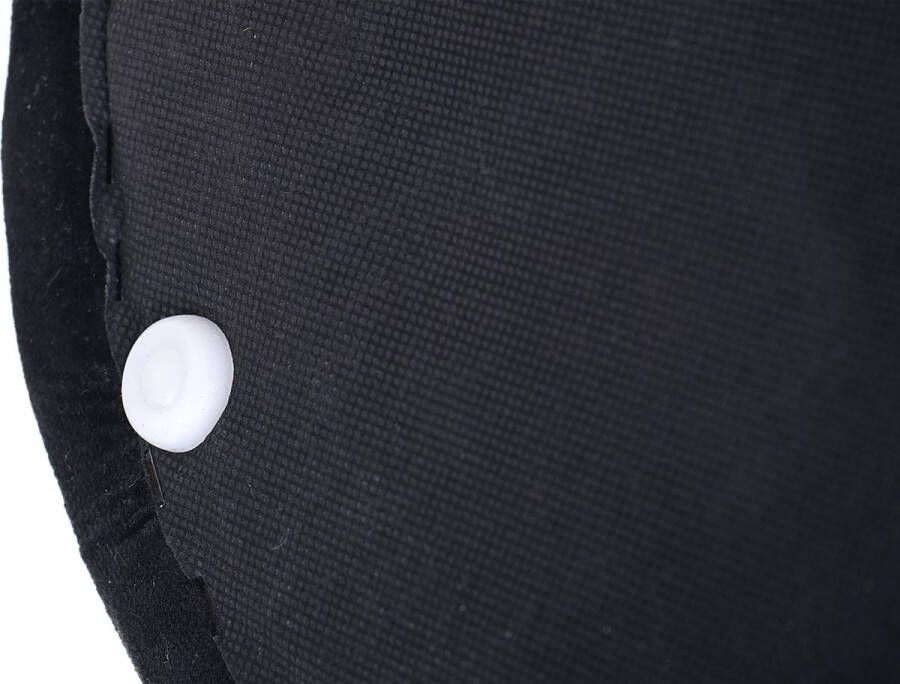 MCW Kruk -D22 voetenbankje 42x39cm MVG-gecertificeerd ~ fluweel zwart