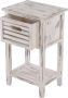 MCW Ladekast bijzettafel telefoontafel 57x35x27cm shabby look vintage ~ wit - Thumbnail 2