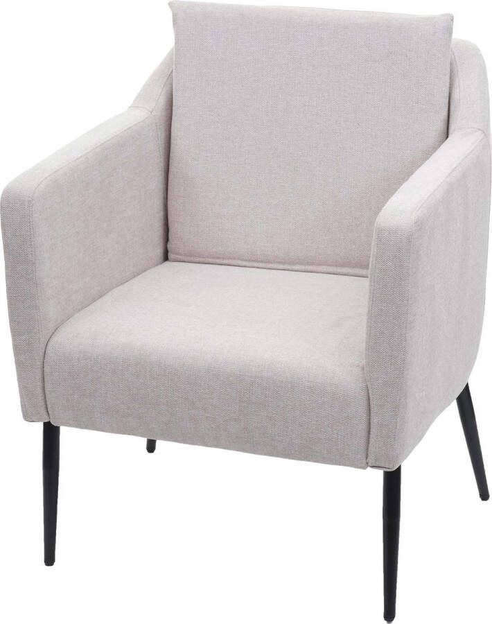 MCW Lounge fauteuil -H93a fauteuil cocktail fauteuil relax fauteuil ~ stof textiel crème-beige