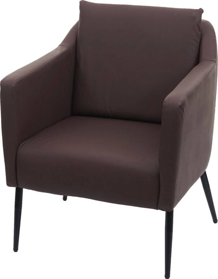 MCW Lounge fauteuil -H93a fauteuil cocktail fauteuil relax fauteuil ~ kunstleer bruin
