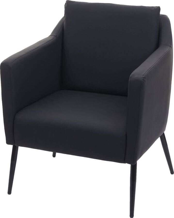 MCW Lounge fauteuil -H93a fauteuil cocktail fauteuil relax fauteuil ~ kunstleer zwart