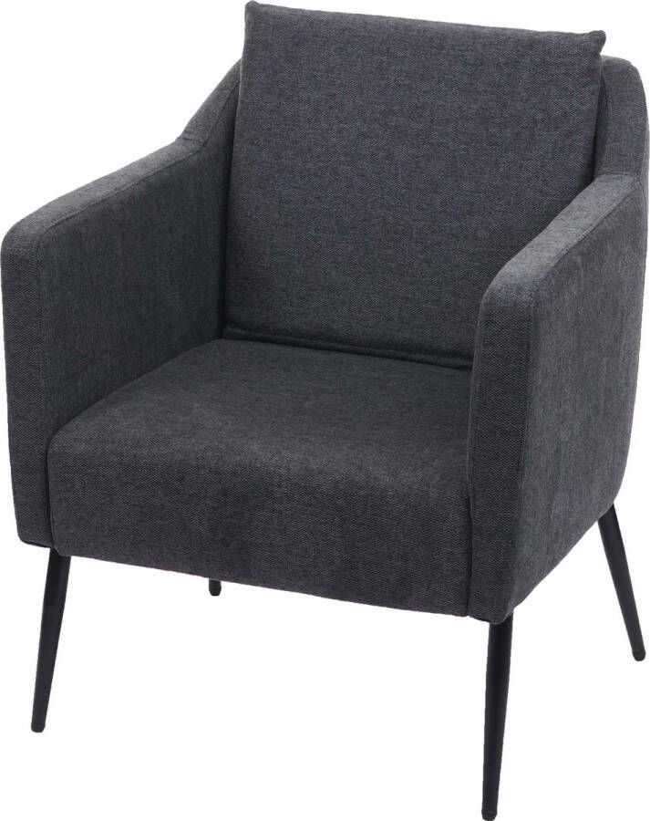 MCW Lounge fauteuil -H93a Fauteuil Cocktail fauteuil Relax fauteuil ~ Stof Textiel donkergrijs