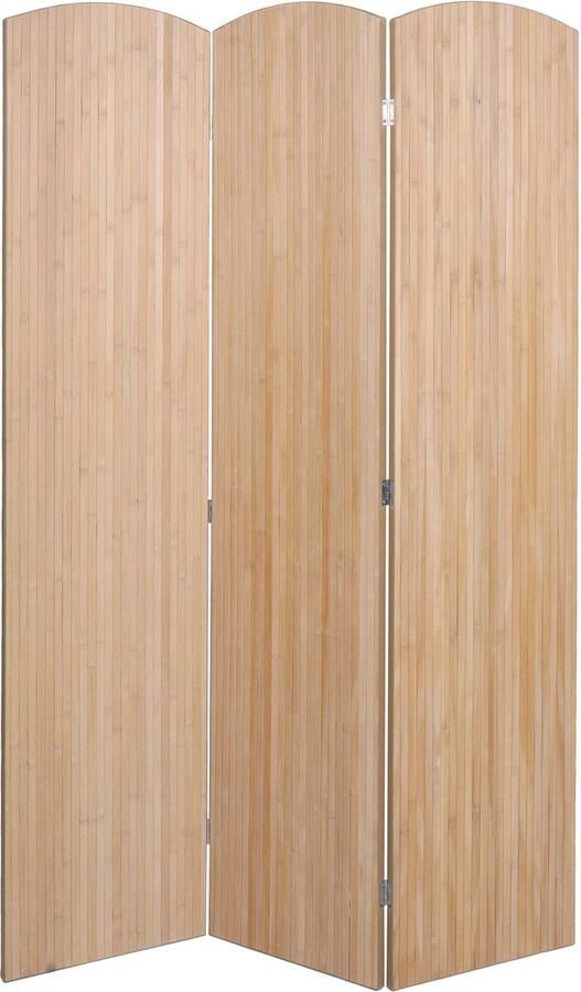 MCW Bamboe kamerscherm -O30 ruimteverdeler scheidingswand zichtbescherming opvouwbaar 3 panelen 170 x 120 cm