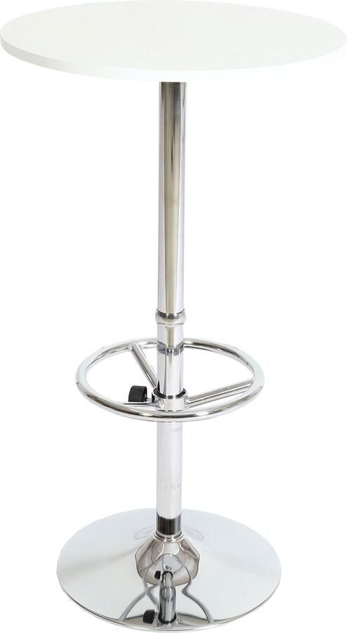 MCW Bartafel Bistrotafel Receptietafel Bari met voetsteun Ø60cm ~ wit