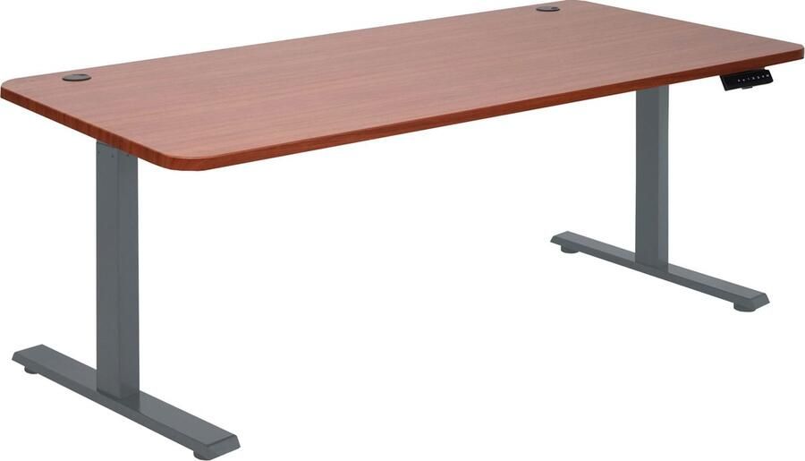 MCW Bureau -D40 computerbureau elektrisch in hoogte verstelbaar 160x80cm 53kg MVG ~ naturel antracietgrijs