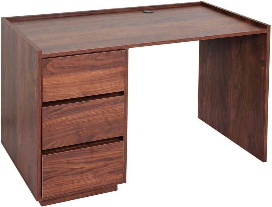 MCW Bureau -J78 bureau computerbureau werktafel lade 78x121x60cm ~ walnoot look