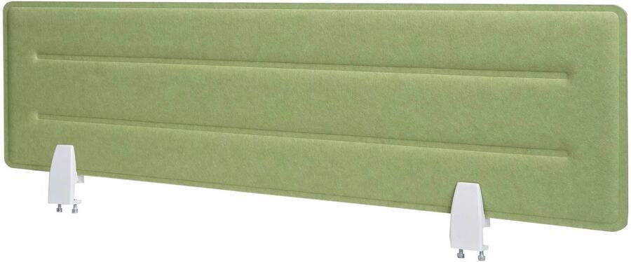 MCW Bureau scheidingswand -G76 kantoor privacy scherm bureau pin board geluidsisolatie stof textiel met reliëf ~ 100x30cm groen